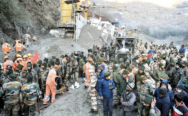 Rescue operation near Tapovan Tunnel