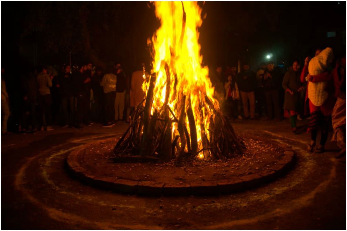 Holika Dahan (Chhoti Holi) Celebration in India