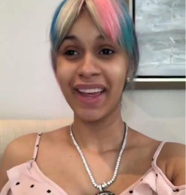 Cardi B With Multi Color Hairs