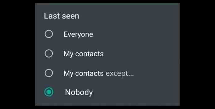 Hide your “last seen” status from specific people – WhatsApp